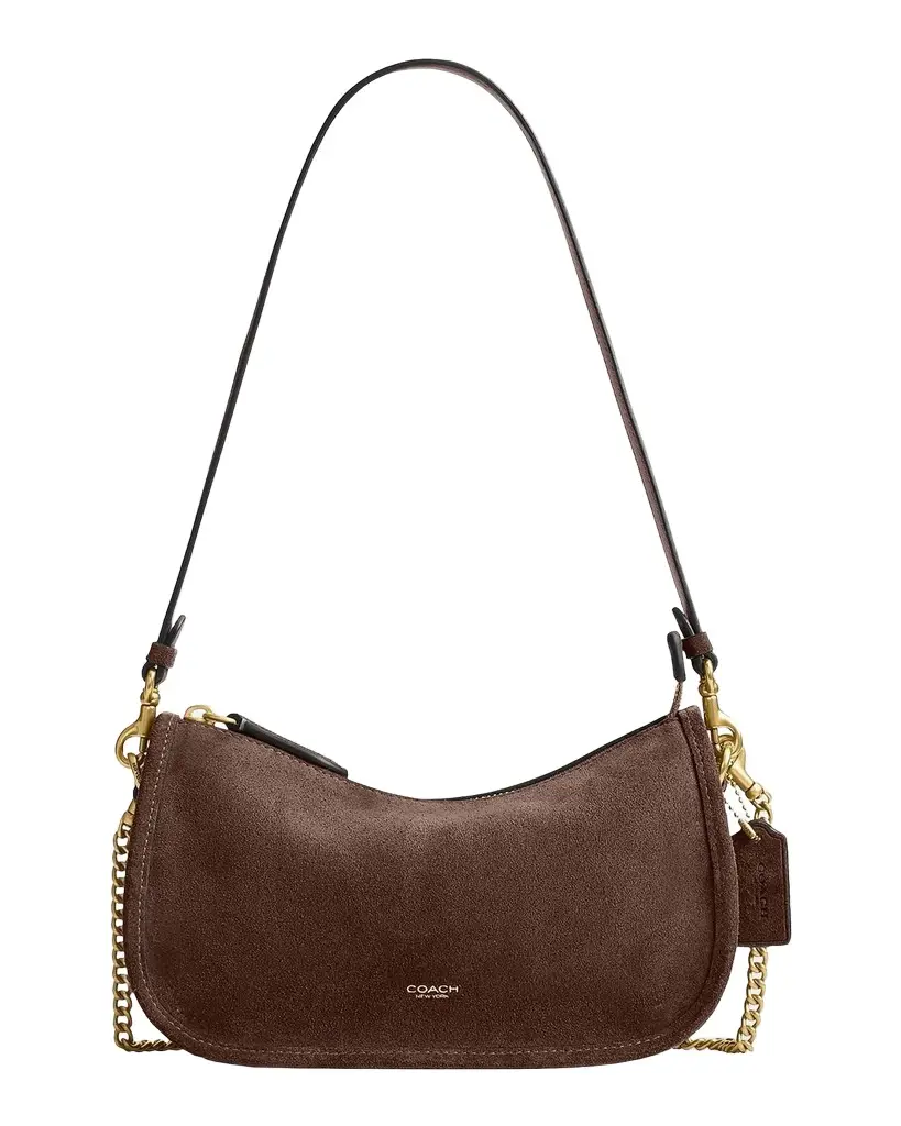 Coach Waverly Suede Shoulder Bag