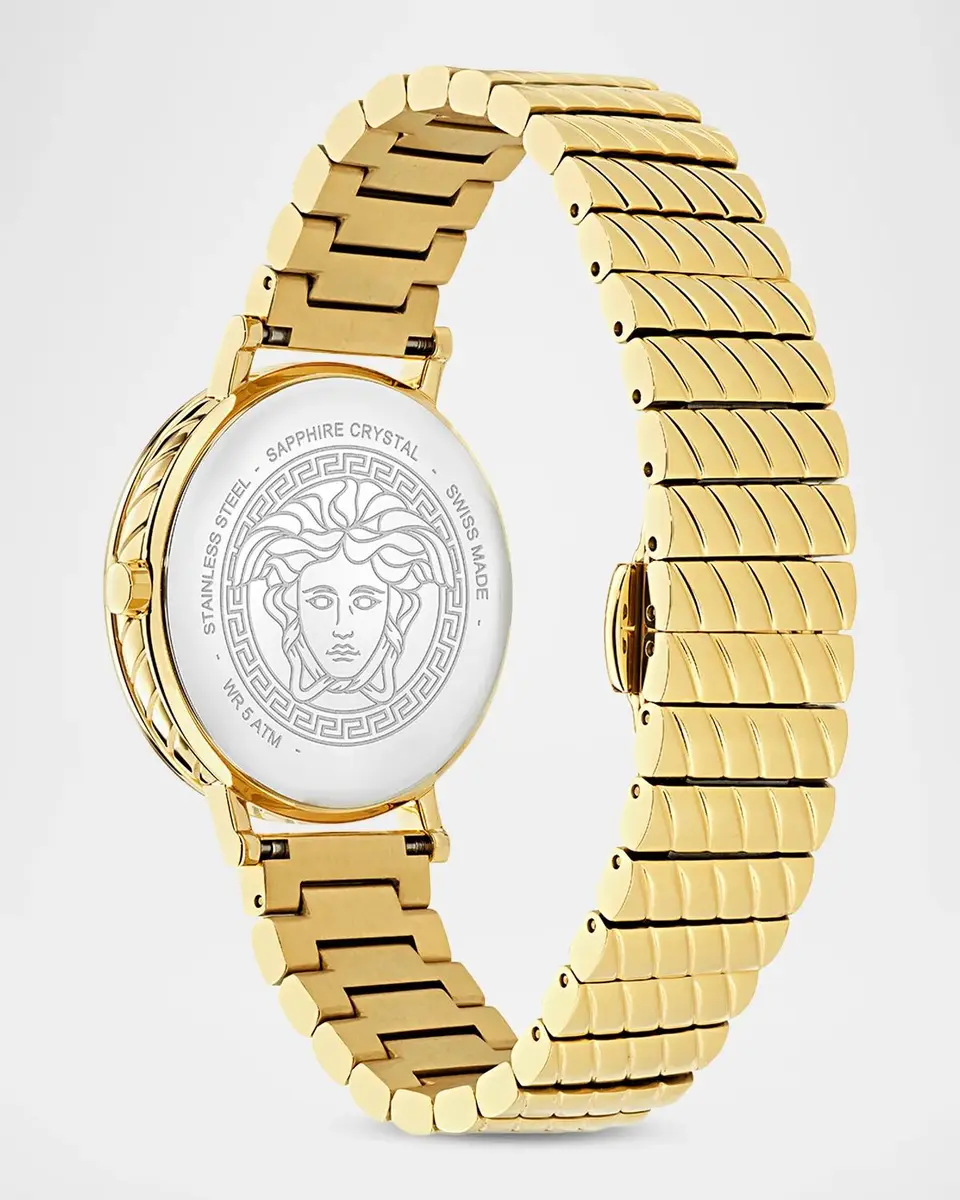 Versace Delphinus 35mm IP Yellow Gold Bracelet Watch | Thumbnail 4 Versace Delphinus 35mm IP Yellow Gold Bracelet Watch | Thumbnail 4