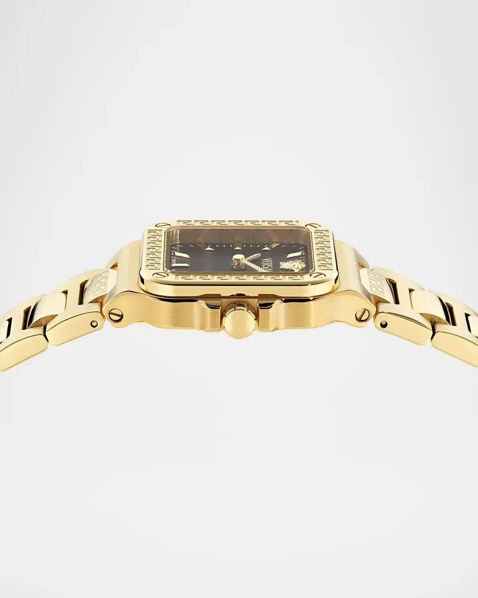 Versace Men's Greca Edge 30x30mm IP Yellow Gold Bracelet Watch | Thumbnail 3 Versace Men's Greca Edge 30x30mm IP Yellow Gold Bracelet Watch | Thumbnail 3
