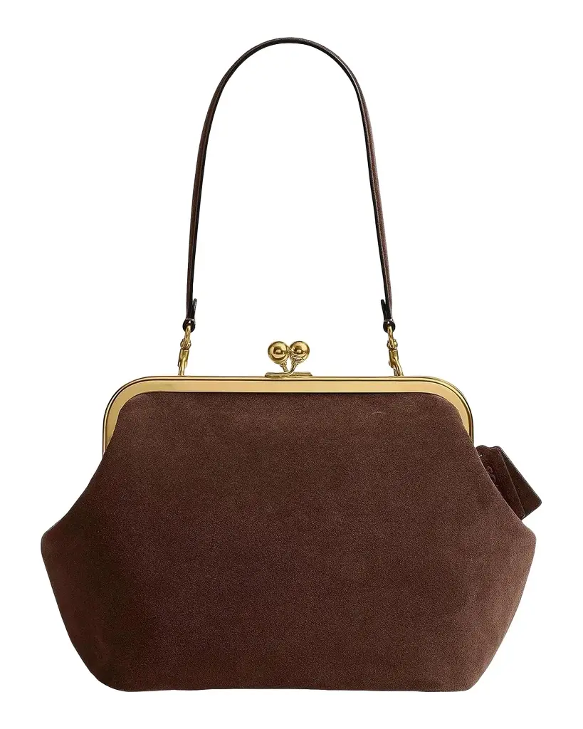 Coach Frame Suede Shoulder Bag