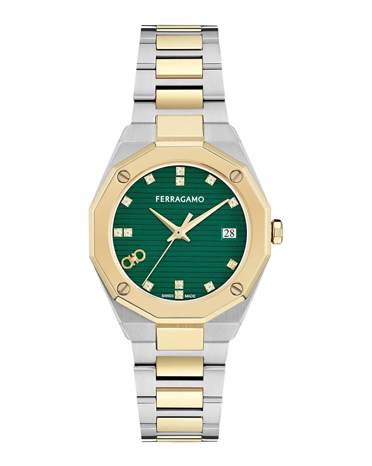 Ferragamo Edge 34mm Two-Tone Bracelet Watch