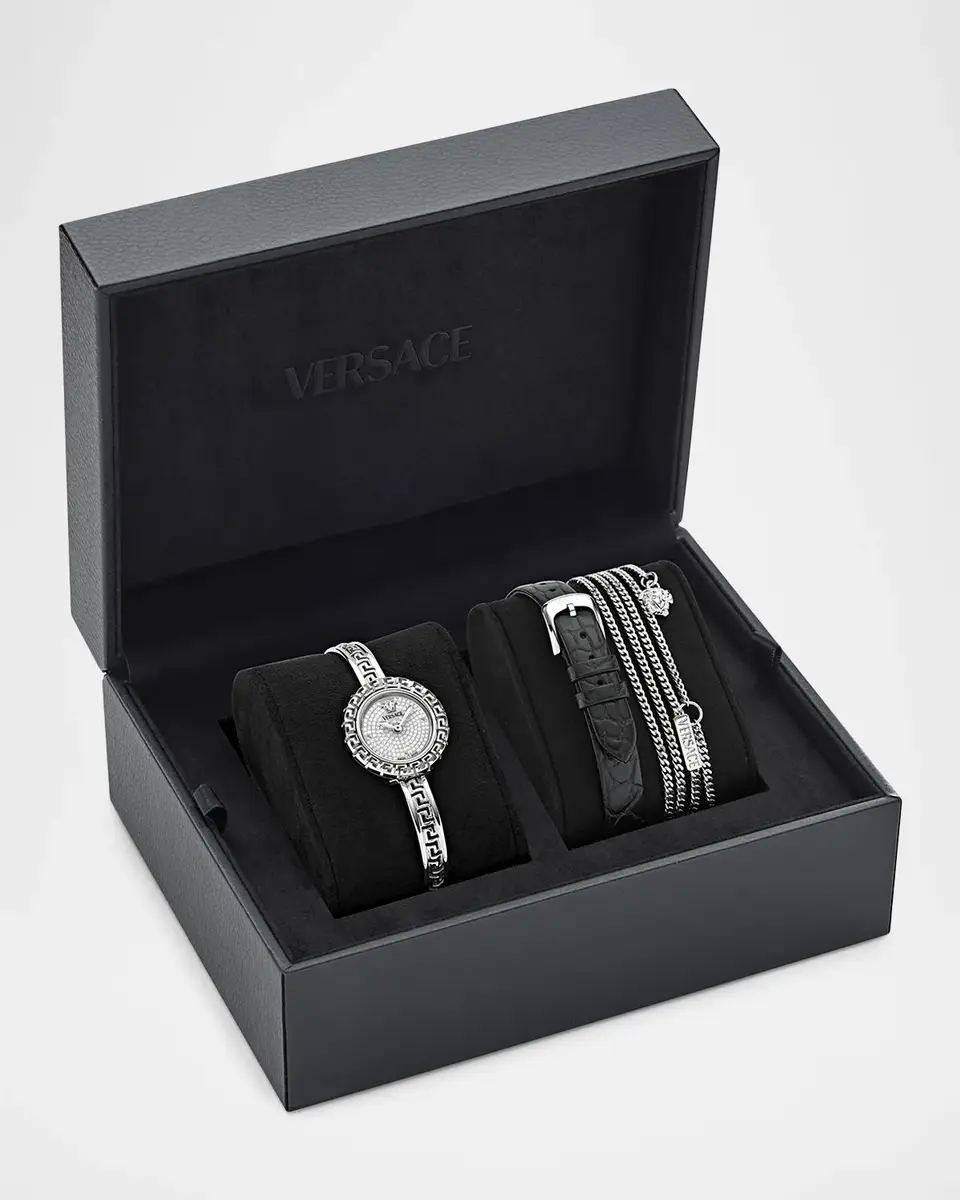 Versace Greca Pendant Diamond 28mm Stainless Steel Bracelet Watch | Thumbnail 5 Versace Greca Pendant Diamond 28mm Stainless Steel Bracelet Watch | Thumbnail 5