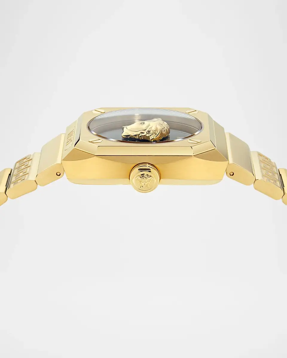 Versace Men's Medusa Antares 35mm IP Yellow Gold Bracelet Watch | Thumbnail 3