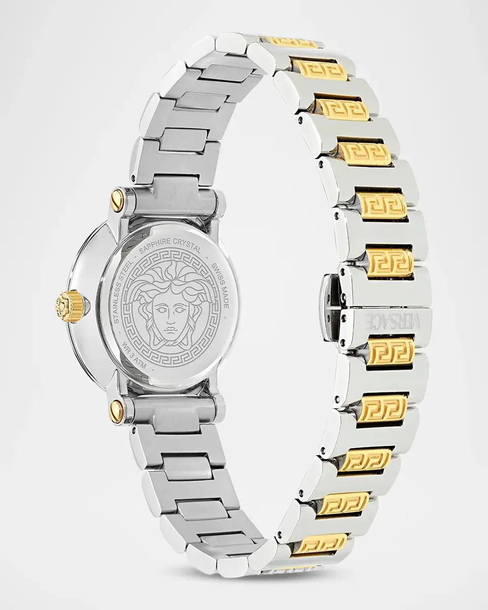 Versace Greca Sphere Petite 30mm Two-Tone Bracelet Watch | Thumbnail 4 Versace Greca Sphere Petite 30mm Two-Tone Bracelet Watch | Thumbnail 4