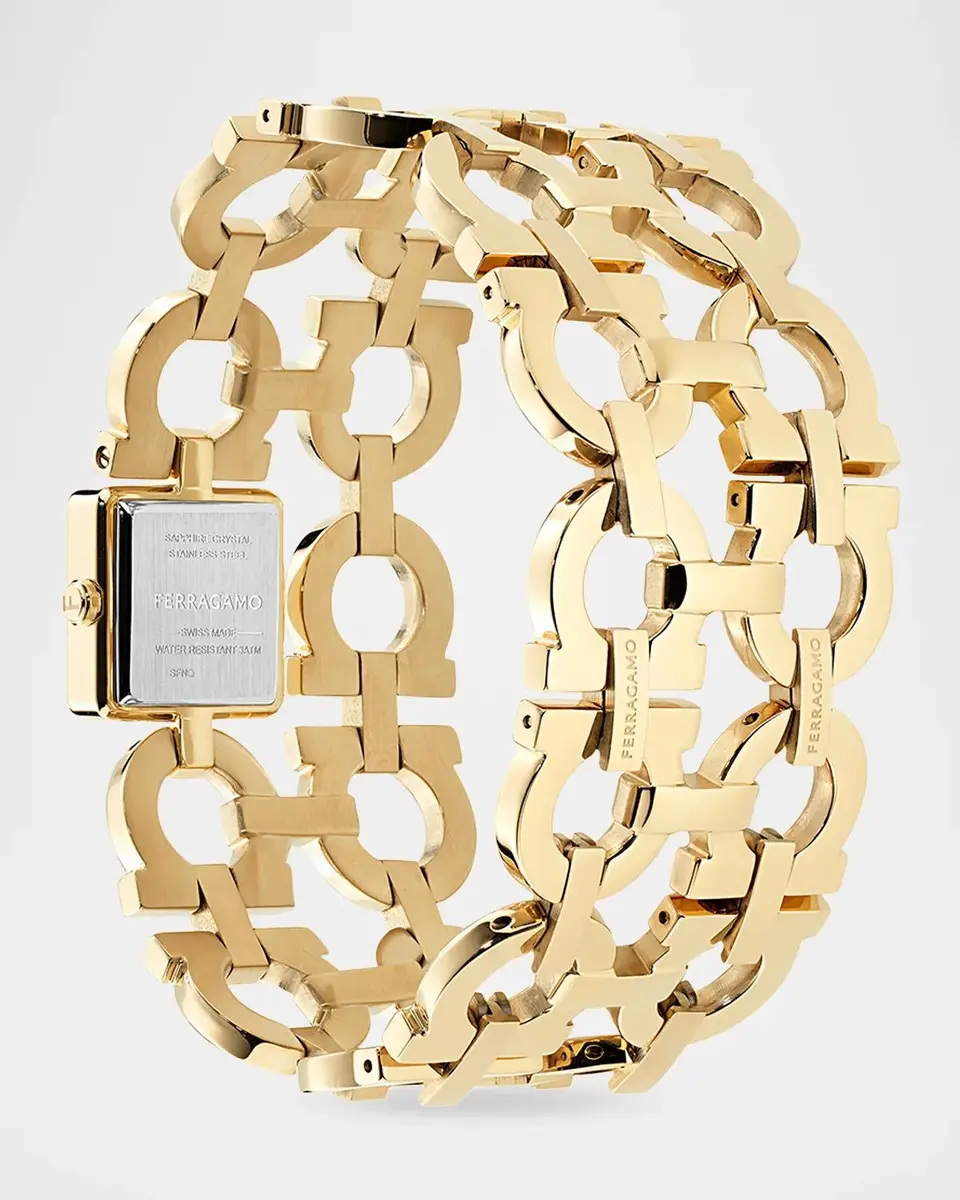 Ferragamo Double Gancini Catwalk IP Yellow Goldtone Stainless Steel Watch/19MM x 19MM | Thumbnail 3 Ferragamo Double Gancini Catwalk IP Yellow Goldtone Stainless Steel Watch/19MM x 19MM | Thumbnail 3