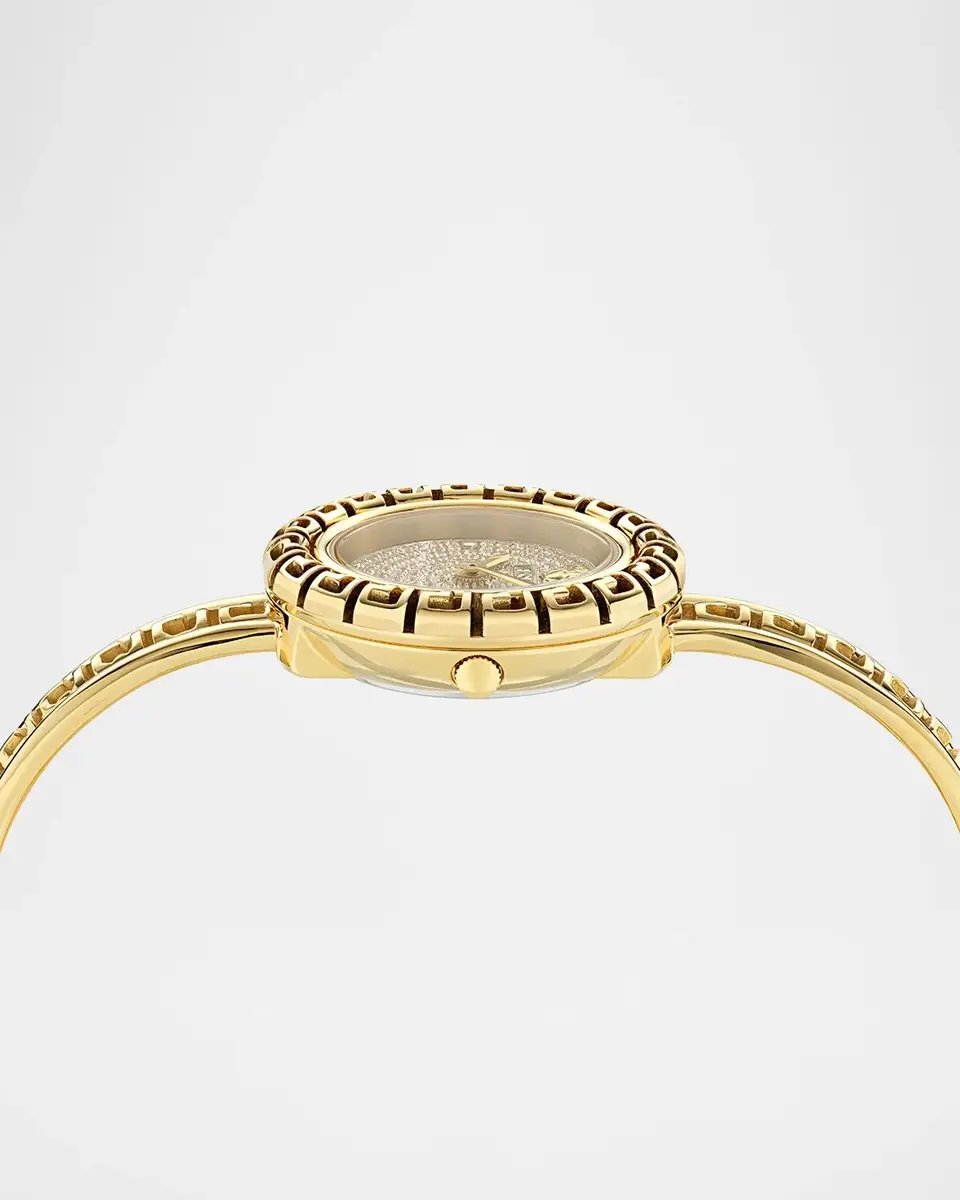 Versace Greca Pendant Diamond 28mm IP Yellow Gold Bracelet Watch | Thumbnail 3