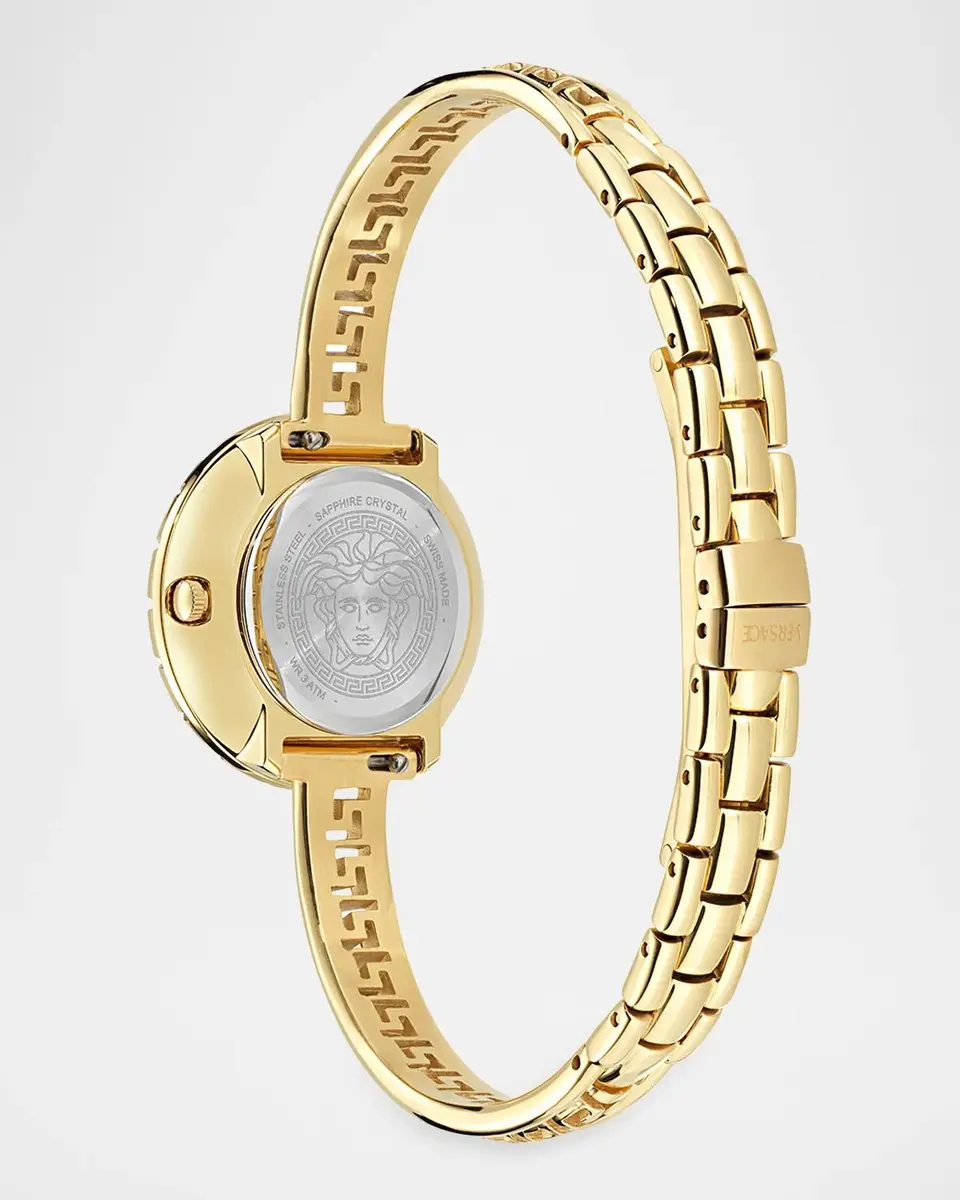 Versace Greca Pendant Diamond 28mm IP Yellow Gold Bracelet Watch | Thumbnail 4