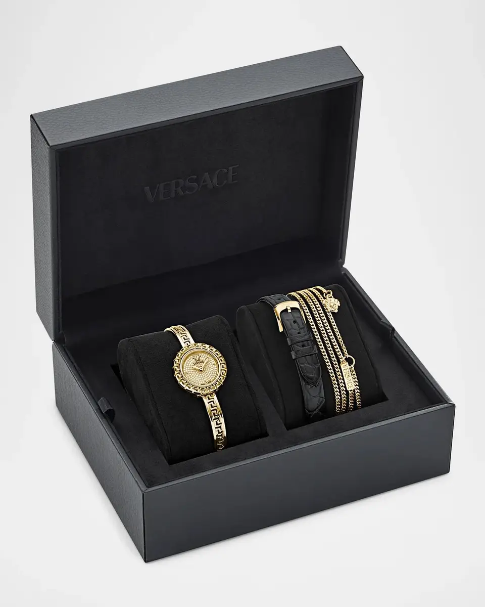 Versace Greca Pendant Diamond 28mm IP Yellow Gold Bracelet Watch | Thumbnail 5
