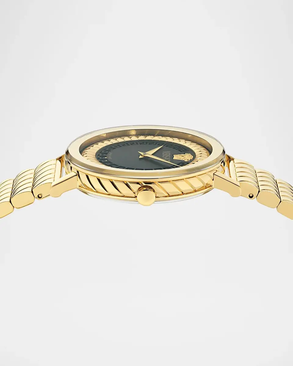 Versace Delphinus 35mm IP Yellow Gold Bracelet Watch | Thumbnail 3 Versace Delphinus 35mm IP Yellow Gold Bracelet Watch | Thumbnail 3