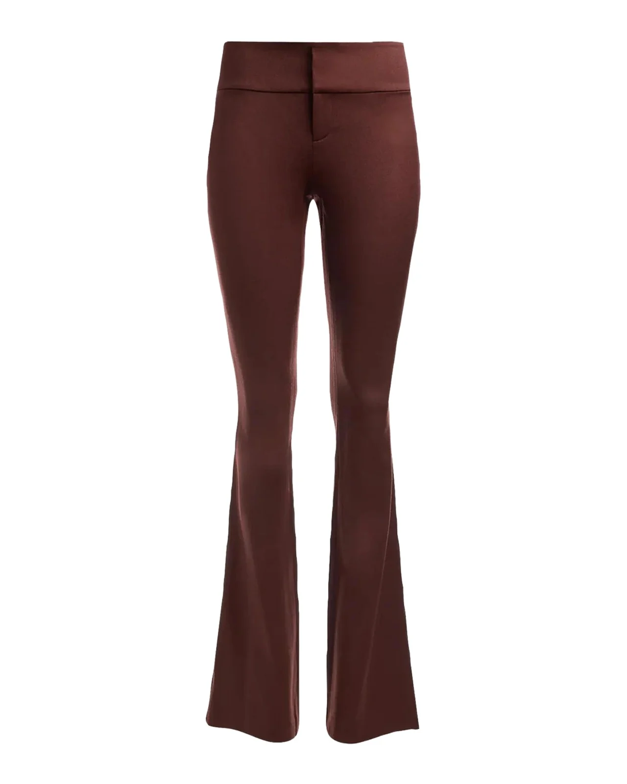 Alice + Olivia Olivia Low-Rise Wool Sateen Bootcut Pants