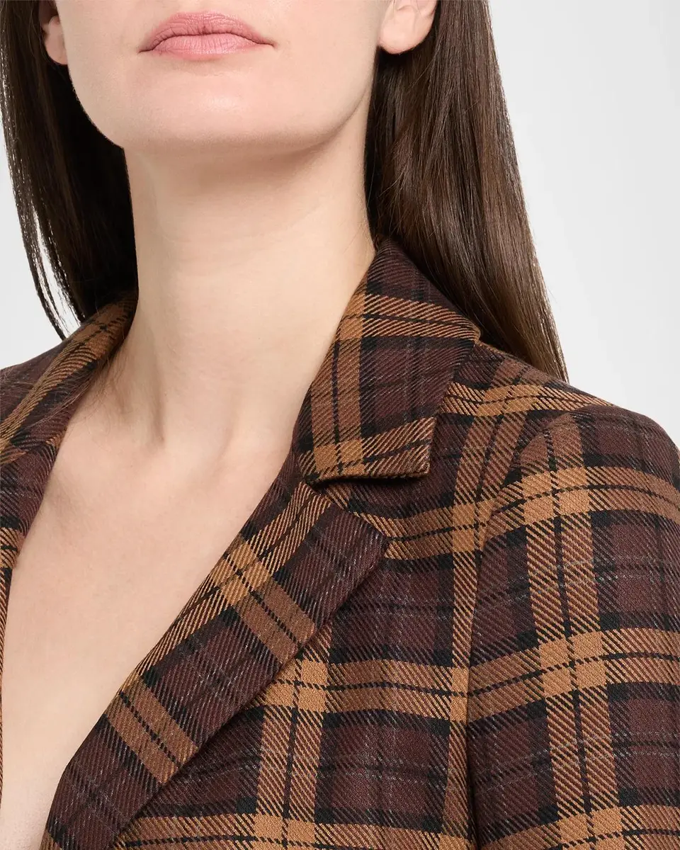Alice + Olivia Macey Shrunken Plaid Blazer | Thumbnail 5 Alice + Olivia Macey Shrunken Plaid Blazer | Thumbnail 5