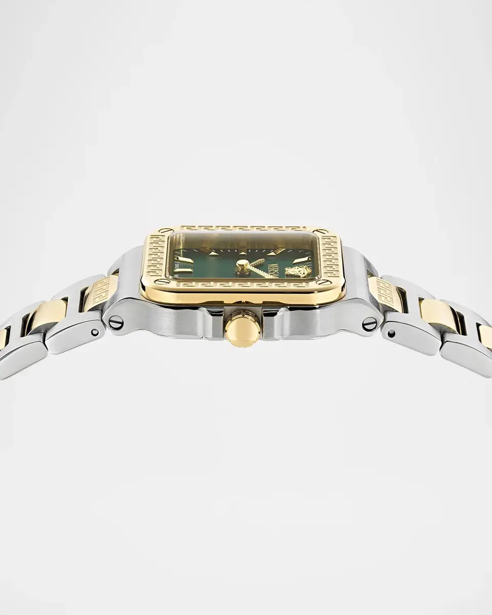Versace Men's Greca Edge 30x30mm Two-Tone Bracelet Watch | Thumbnail 3 Versace Men's Greca Edge 30x30mm Two-Tone Bracelet Watch | Thumbnail 3