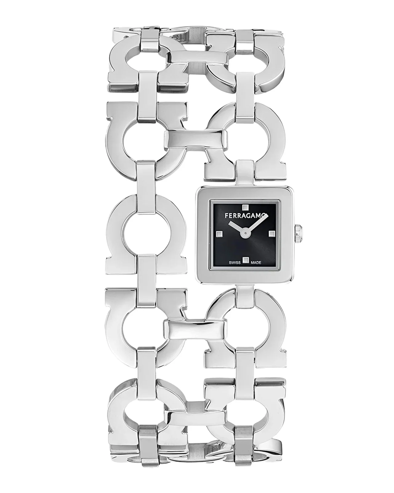 Double Gancini Catwalk 19mm Stainless Steel Bracelet Watch