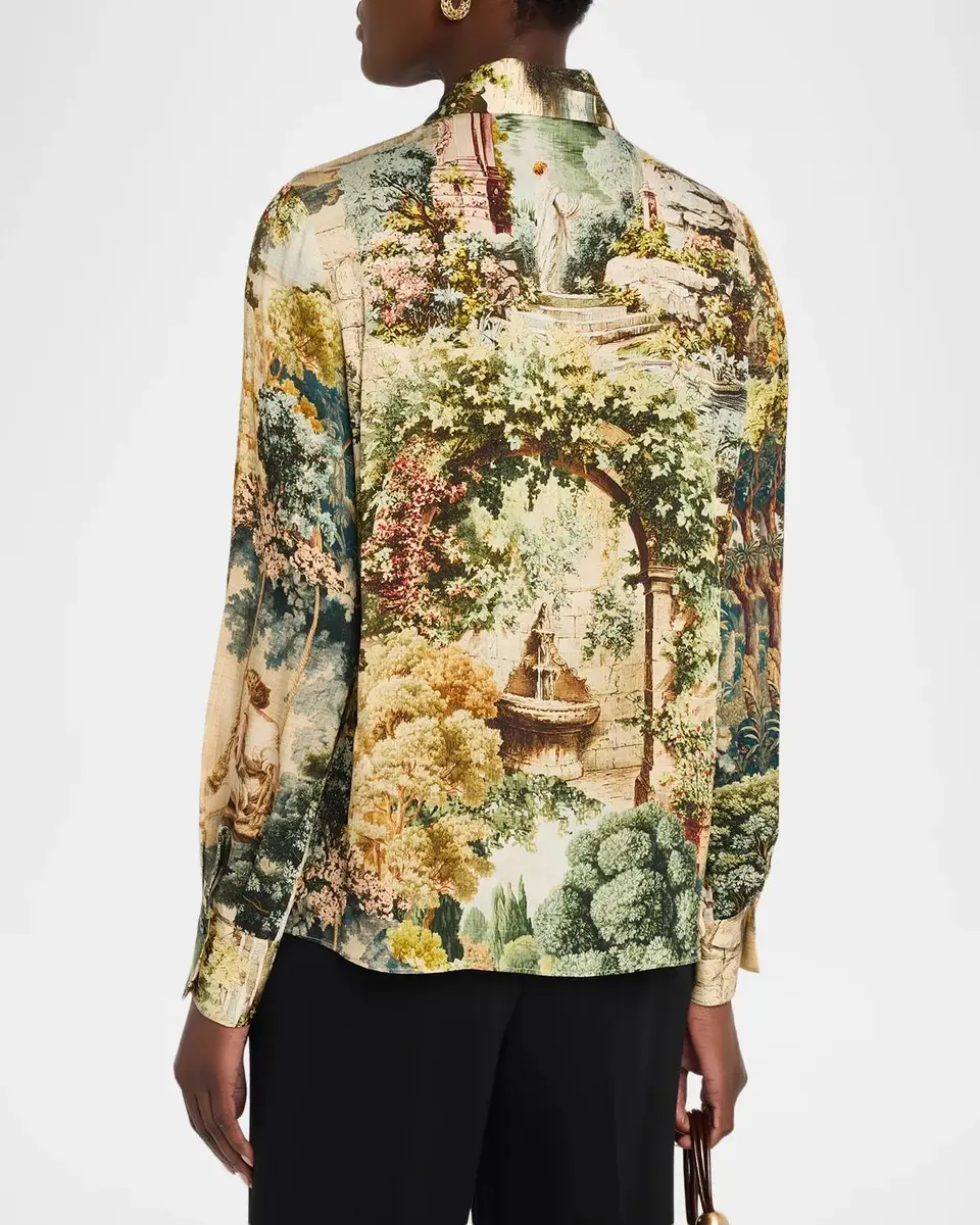 Elie Tahari The Madeline Garden-Print Shirt | Thumbnail 3 Elie Tahari The Madeline Garden-Print Shirt | Thumbnail 3