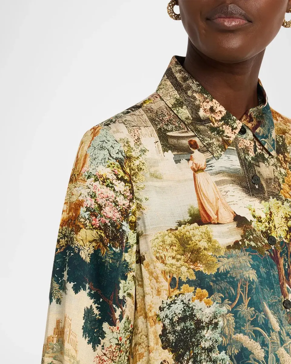 Elie Tahari The Madeline Garden-Print Shirt | Thumbnail 5 Elie Tahari The Madeline Garden-Print Shirt | Thumbnail 5