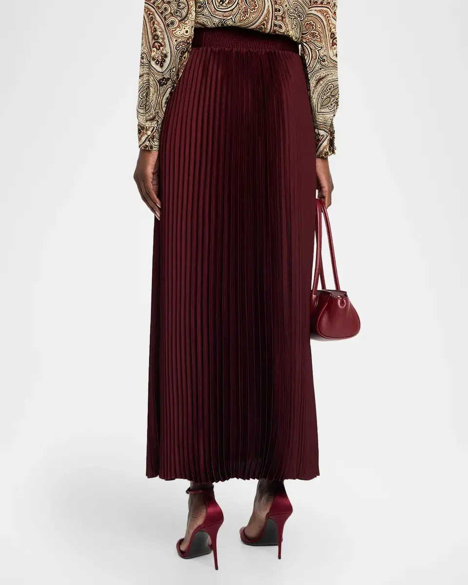 Elie Tahari The Ayla Pleated Viscose-Silk Midi Skirt | Thumbnail 3 Elie Tahari The Ayla Pleated Viscose-Silk Midi Skirt | Thumbnail 3