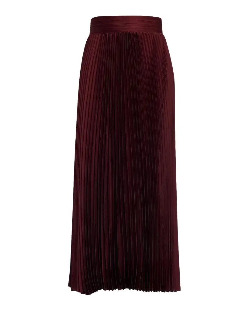 Elie Tahari The Ayla Pleated Viscose-Silk Midi Skirt