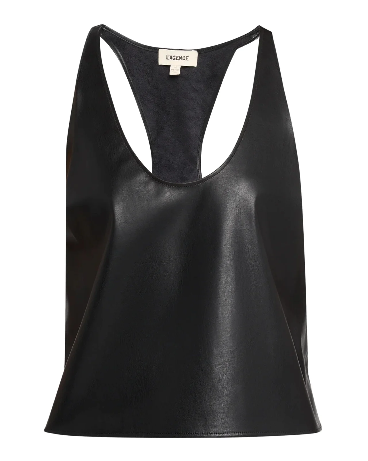 L'Agence Tullia Faux-Leather Tank