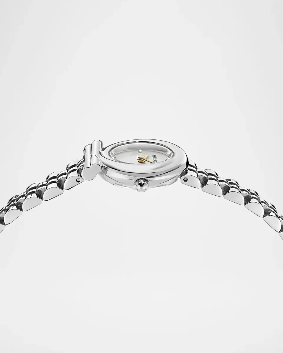 Ferragamo Gancini Twisted 23mm Stainless Steel Bracelet Watch | Thumbnail 4 Ferragamo Gancini Twisted 23mm Stainless Steel Bracelet Watch | Thumbnail 4