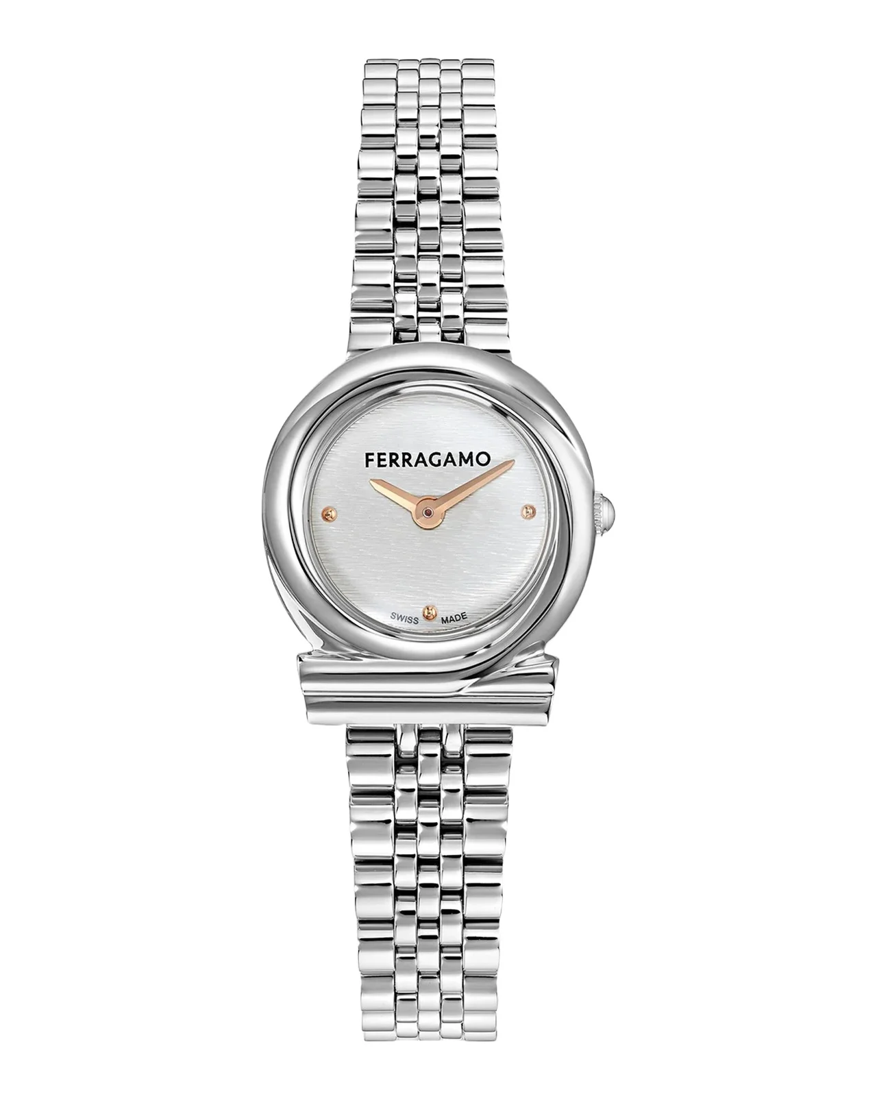 Gancini Twisted 23mm Stainless Steel Bracelet Watch