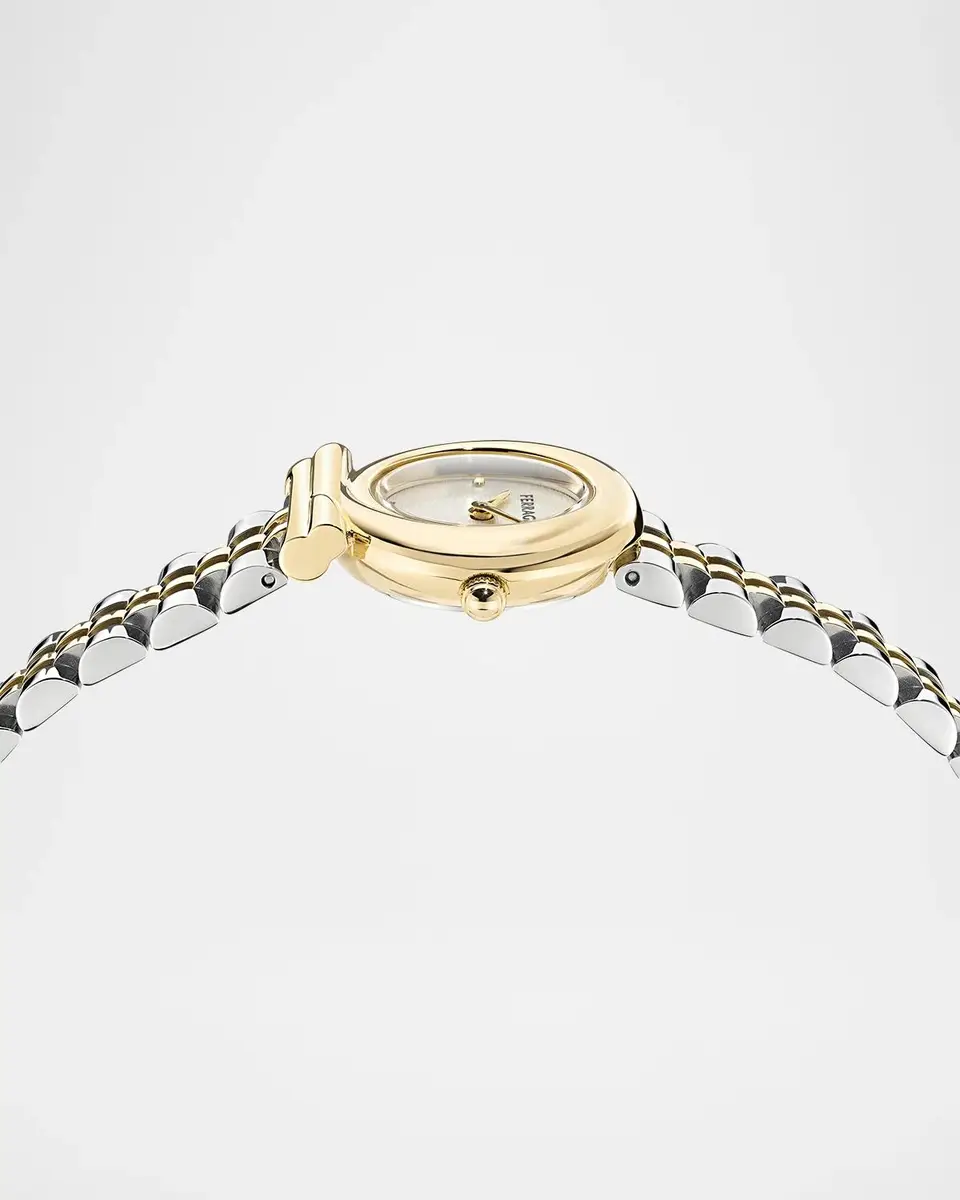 Ferragamo Gancini Twisted 23mm Two-Tone Bracelet Watch | Thumbnail 4 Ferragamo Gancini Twisted 23mm Two-Tone Bracelet Watch | Thumbnail 4