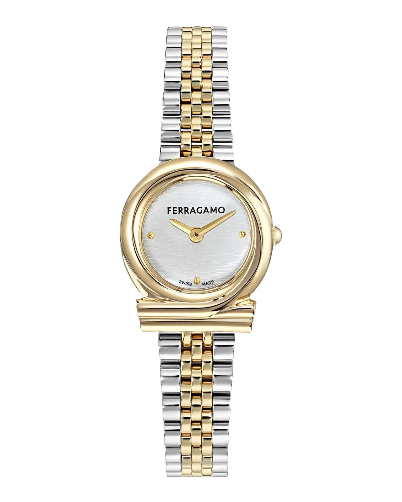 Ferragamo Gancini Twisted 23mm Two-Tone Bracelet Watch