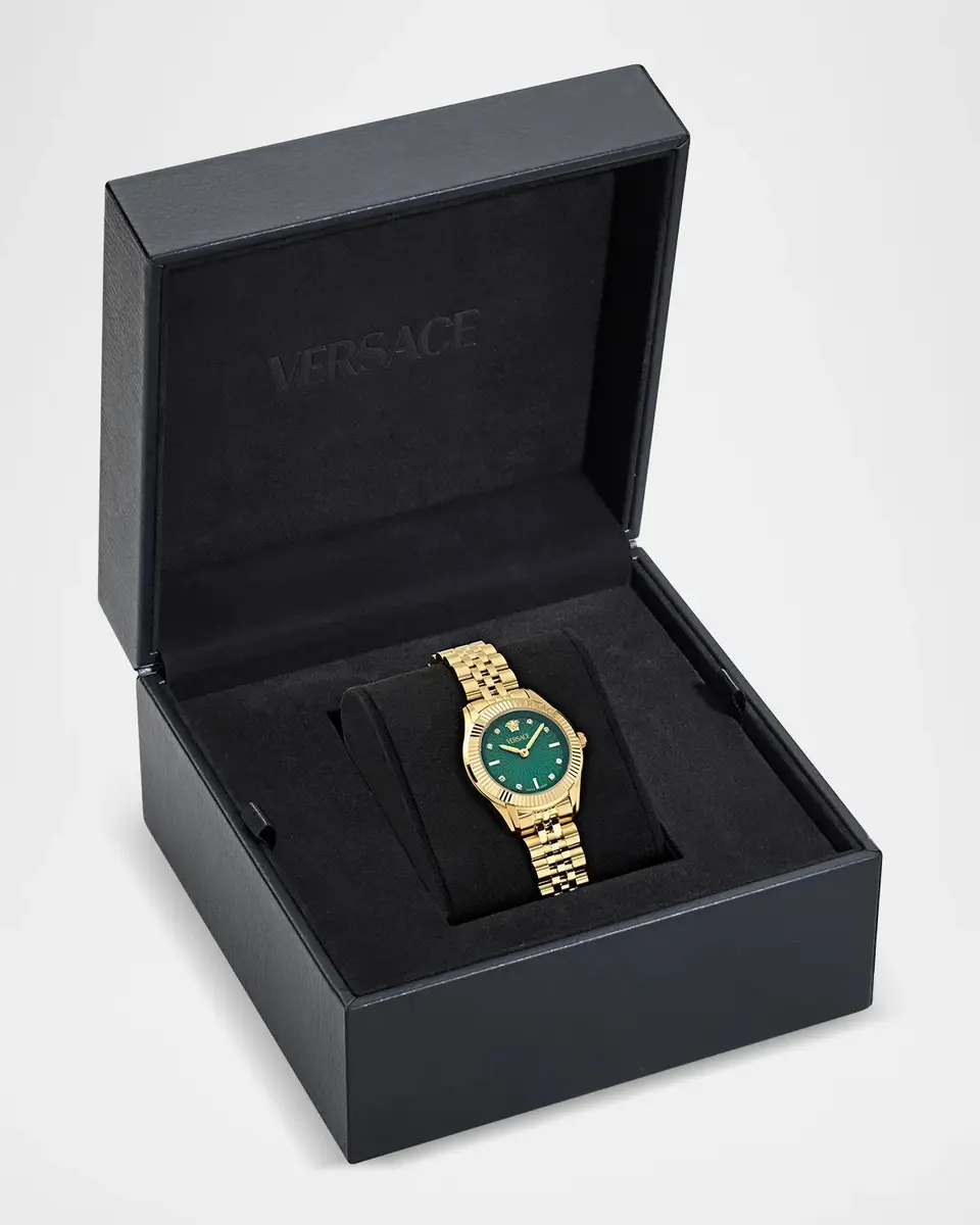 Versace Greca Time Diamond 30mm IP Yellow Gold Bracelet Watch | Thumbnail 5 Versace Greca Time Diamond 30mm IP Yellow Gold Bracelet Watch | Thumbnail 5