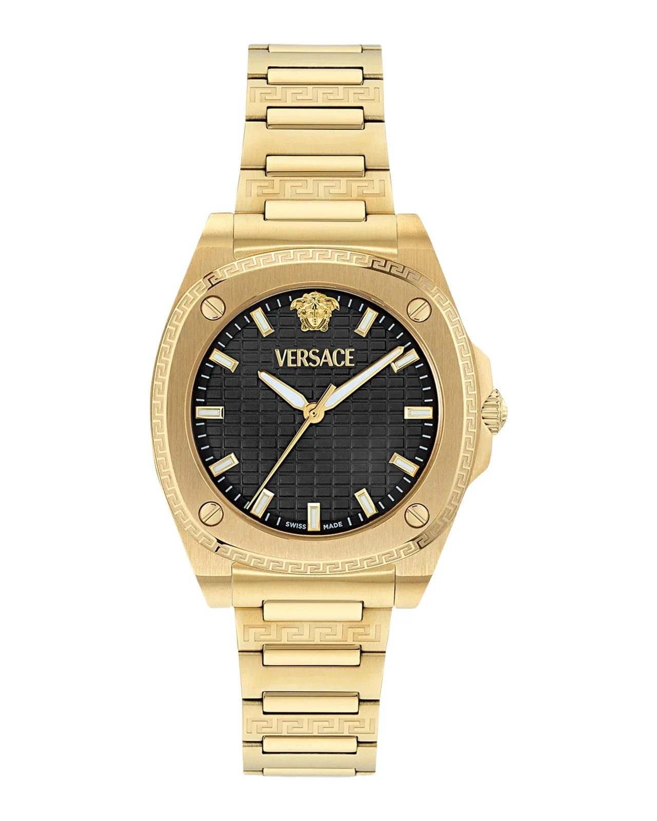 Versace Greca Pulse 36mm IP Yellow Gold Bracelet Watch