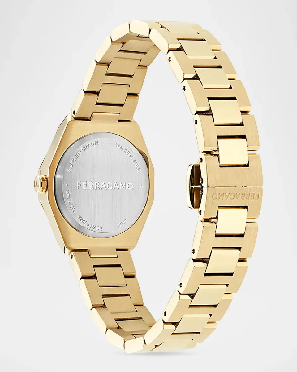 Ferragamo Edge IP Yellow Gold 28MM Bracelet Watch | Thumbnail 3 Ferragamo Edge IP Yellow Gold 28MM Bracelet Watch | Thumbnail 3