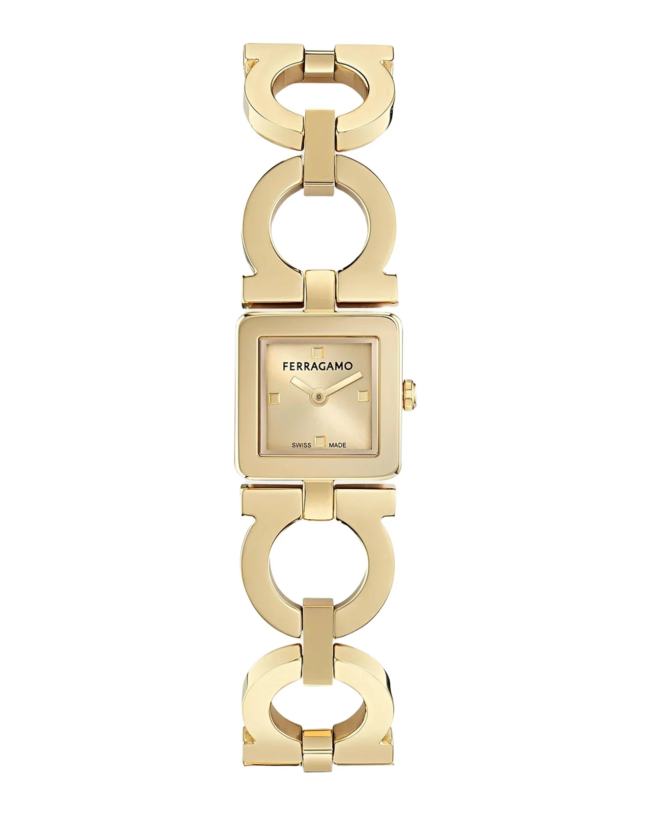 IP Goldtone Gancini Bracelet Watch/19MM