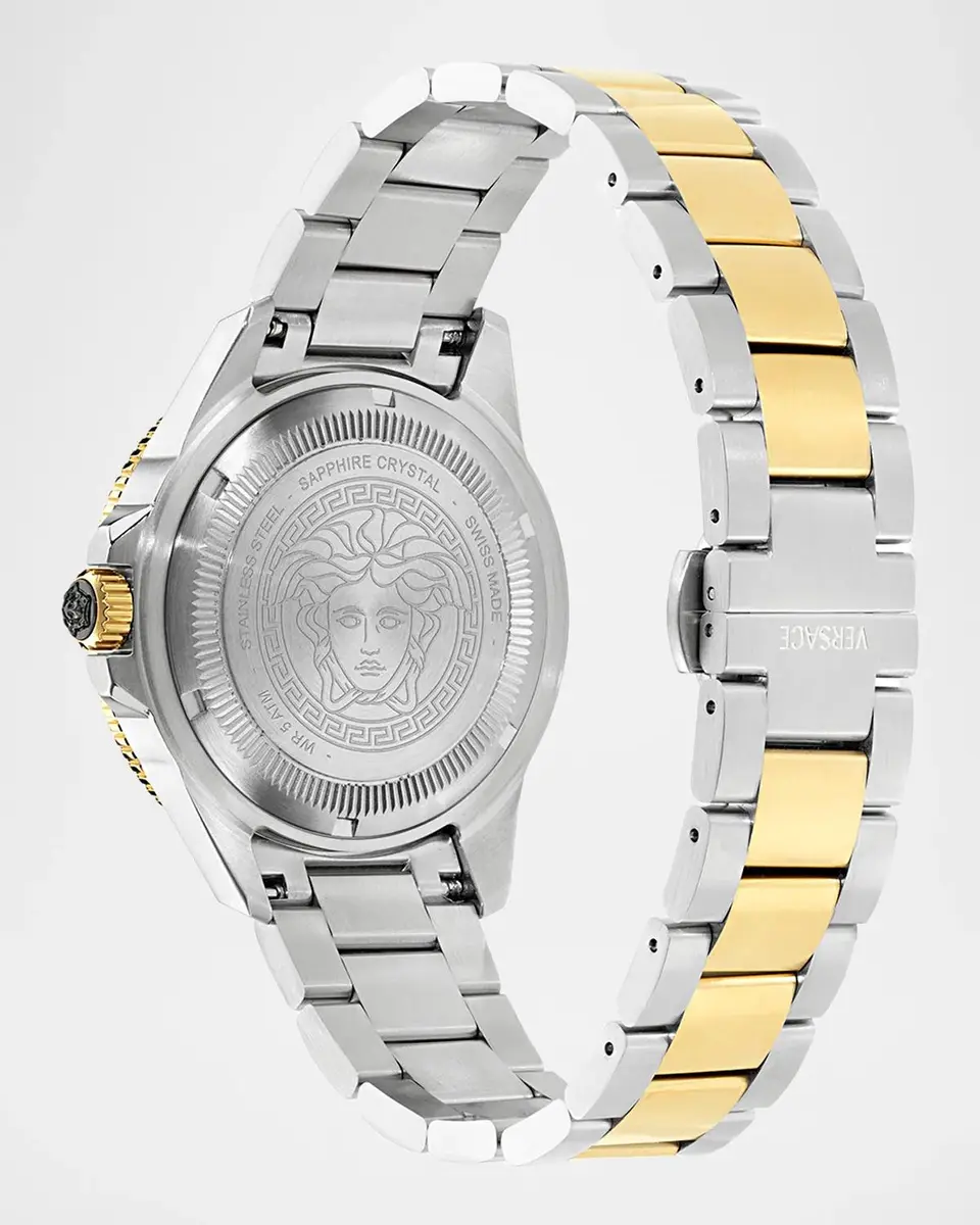 Versace Men's Greca Force 42mm Two-Tone Bracelet Watch | Thumbnail 4 Versace Men's Greca Force 42mm Two-Tone Bracelet Watch | Thumbnail 4