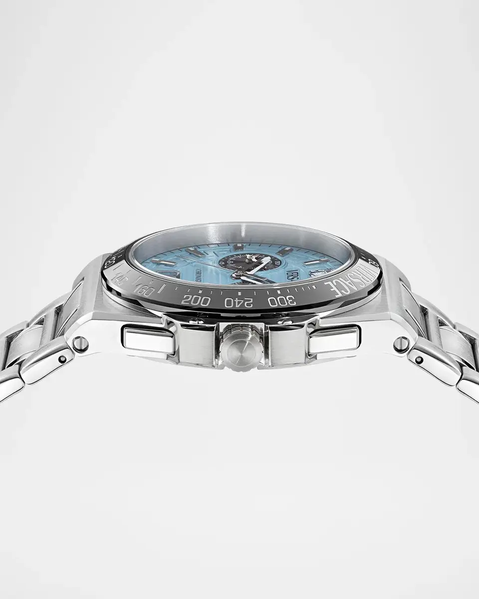 Versace Men's Greca Reaction Chronograph 43mm Stainless Steel Bracelet Watch | Thumbnail 3 Versace Men's Greca Reaction Chronograph 43mm Stainless Steel Bracelet Watch | Thumbnail 3