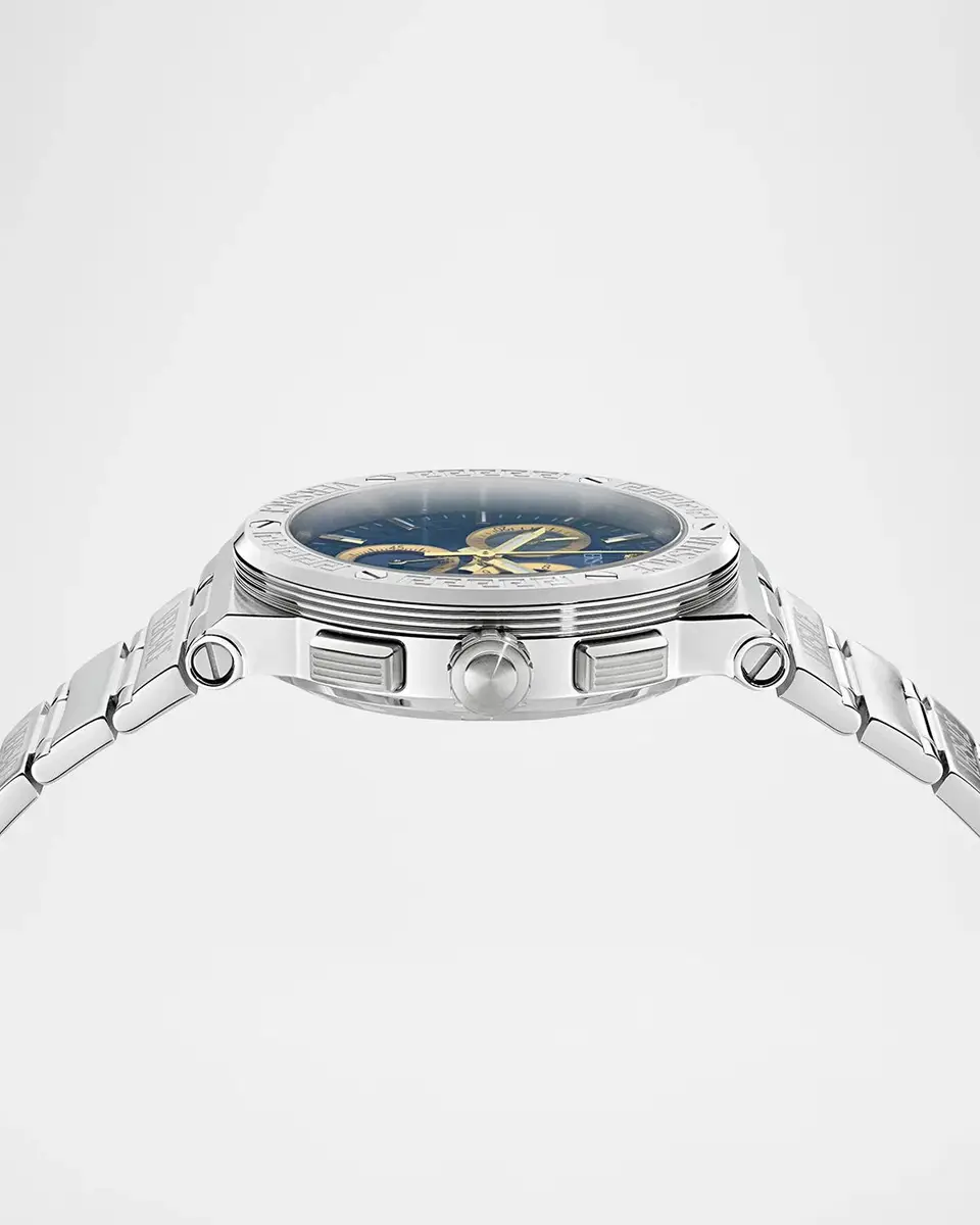 Versace Men's Greca Logo Chrono 40mm Stainless Steel Bracelet Watch | Thumbnail 3 Versace Men's Greca Logo Chrono 40mm Stainless Steel Bracelet Watch | Thumbnail 3