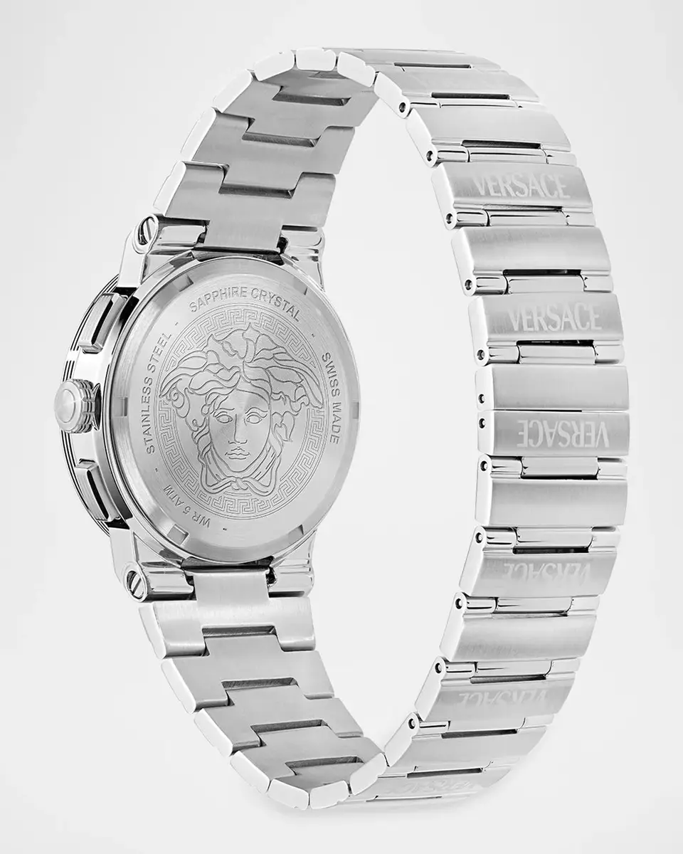 Versace Men's Greca Logo Chrono 40mm Stainless Steel Bracelet Watch | Thumbnail 4 Versace Men's Greca Logo Chrono 40mm Stainless Steel Bracelet Watch | Thumbnail 4