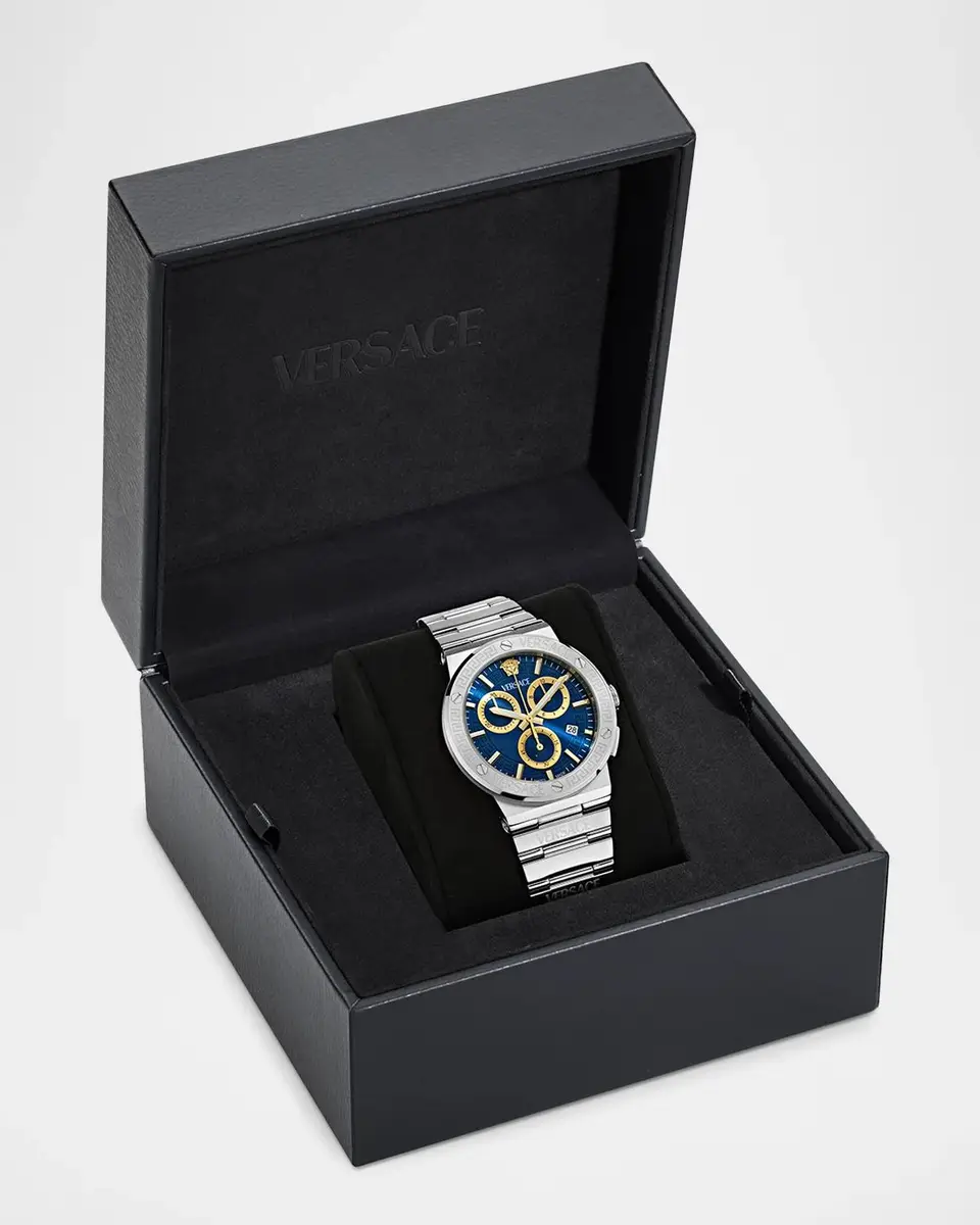 Versace Men's Greca Logo Chrono 40mm Stainless Steel Bracelet Watch | Thumbnail 5 Versace Men's Greca Logo Chrono 40mm Stainless Steel Bracelet Watch | Thumbnail 5