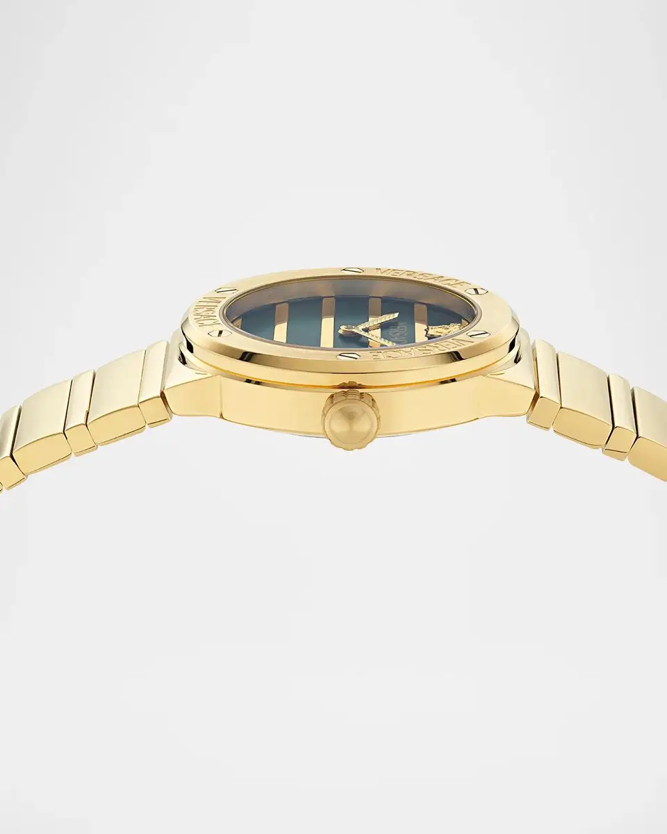 Versace Greca Logo Pearl 33mm IP Yellow Gold Bracelet Watch | Thumbnail 3 Versace Greca Logo Pearl 33mm IP Yellow Gold Bracelet Watch | Thumbnail 3