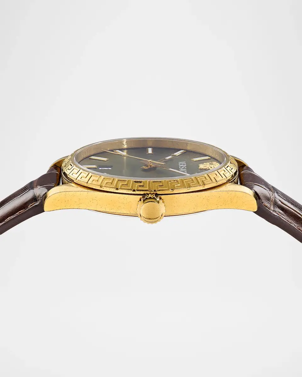 Versace Millenyium 40mm Leather-Strap Watch | Thumbnail 3 Versace Millenyium 40mm Leather-Strap Watch | Thumbnail 3
