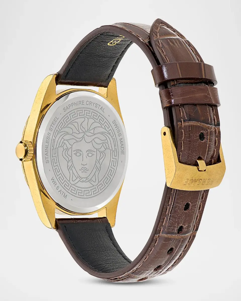 Versace Millenyium 40mm Leather-Strap Watch | Thumbnail 4 Versace Millenyium 40mm Leather-Strap Watch | Thumbnail 4