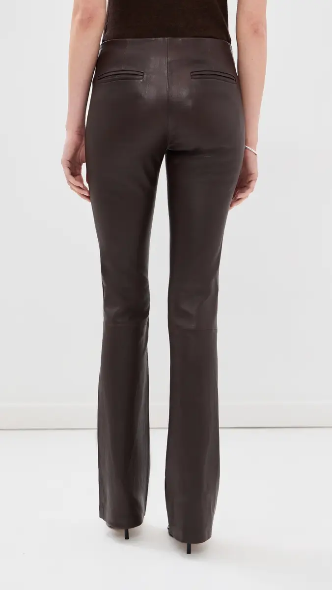 Sprwmn Gia Lambskin Leather Micro Flare Pants | Thumbnail 3 Sprwmn Gia Lambskin Leather Micro Flare Pants | Thumbnail 3