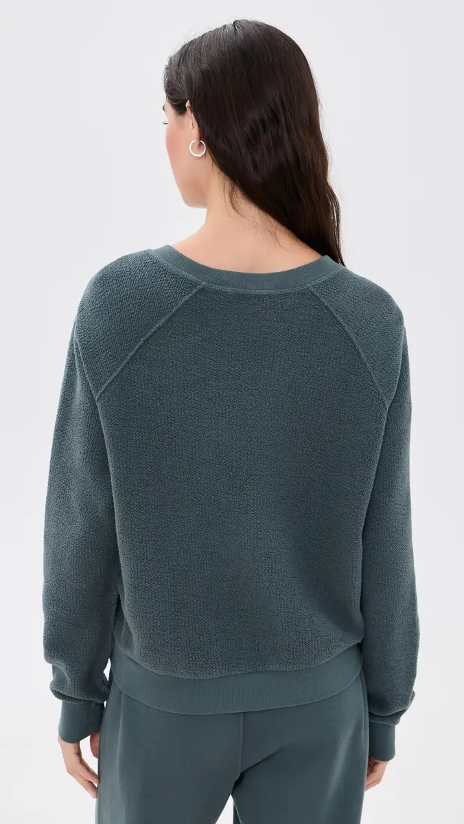 perfectwhitetee Zuri Reverse Fleece V Neck Sweatshirt | Thumbnail 3 perfectwhitetee Zuri Reverse Fleece V Neck Sweatshirt | Thumbnail 3