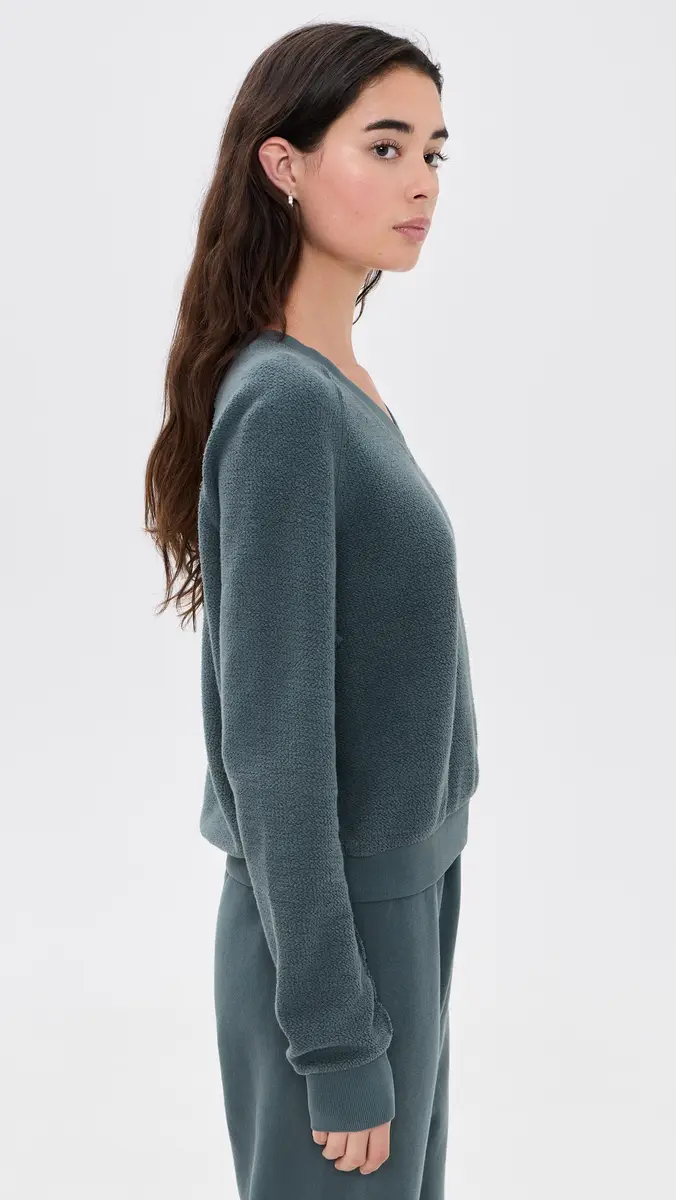 perfectwhitetee Zuri Reverse Fleece V Neck Sweatshirt | Thumbnail 4 perfectwhitetee Zuri Reverse Fleece V Neck Sweatshirt | Thumbnail 4