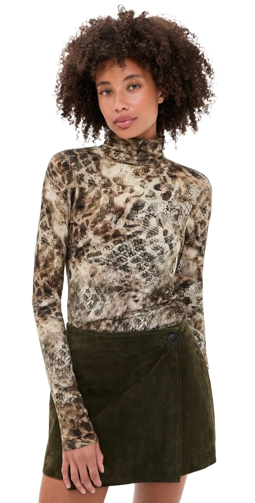 Ramy Brook Python Thea Turtleneck