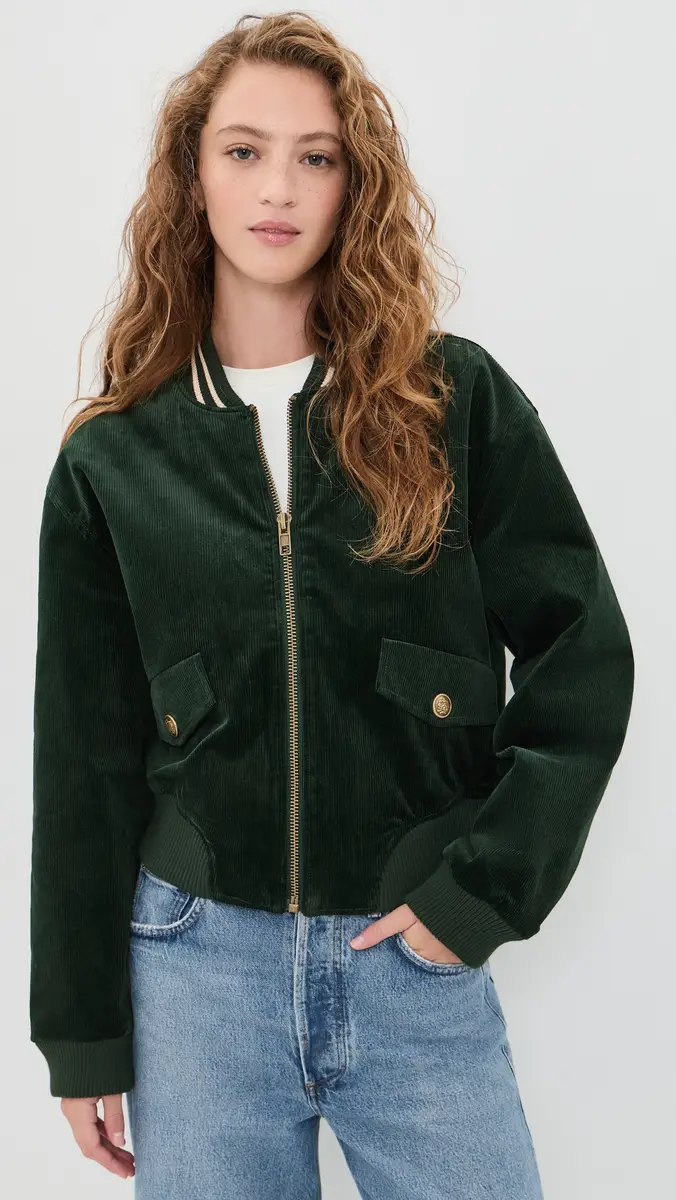 GOOD AMERICAN The Corduroy Varsity Jacket | Thumbnail 2 GOOD AMERICAN The Corduroy Varsity Jacket | Thumbnail 2