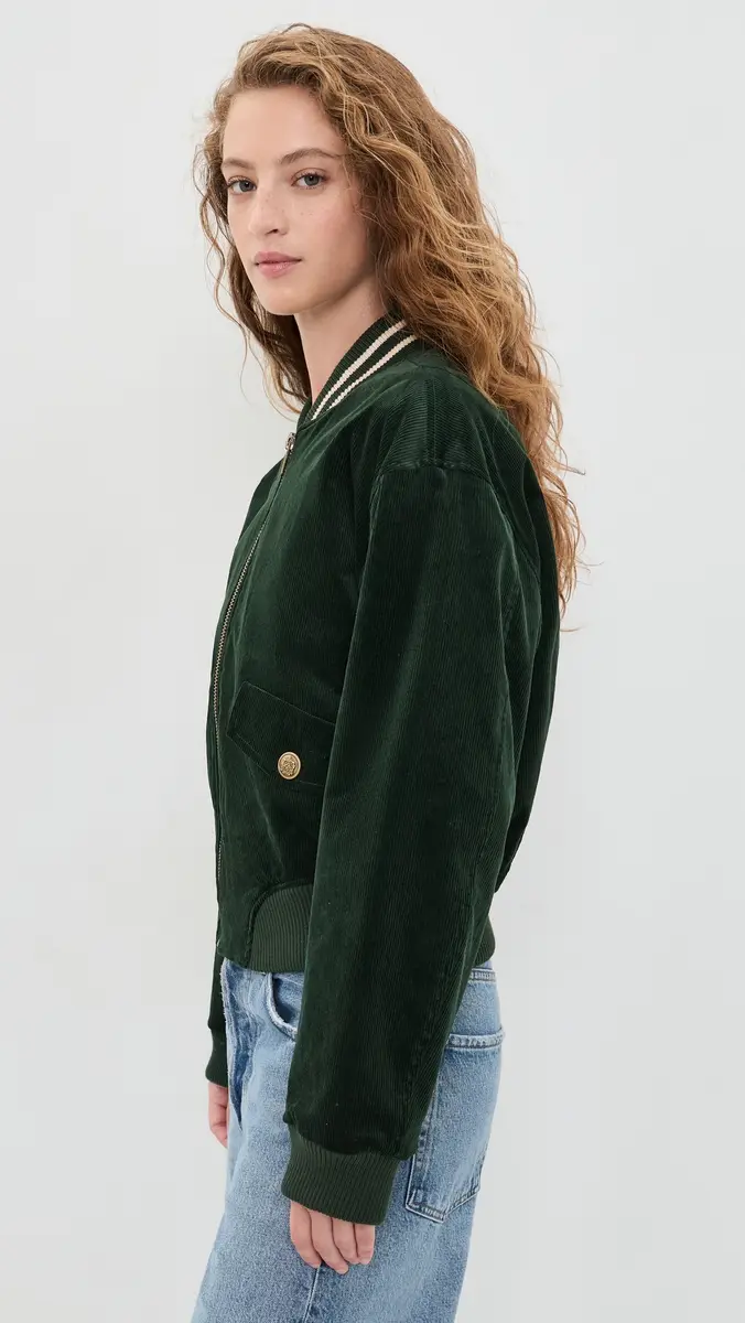GOOD AMERICAN The Corduroy Varsity Jacket | Thumbnail 4 GOOD AMERICAN The Corduroy Varsity Jacket | Thumbnail 4