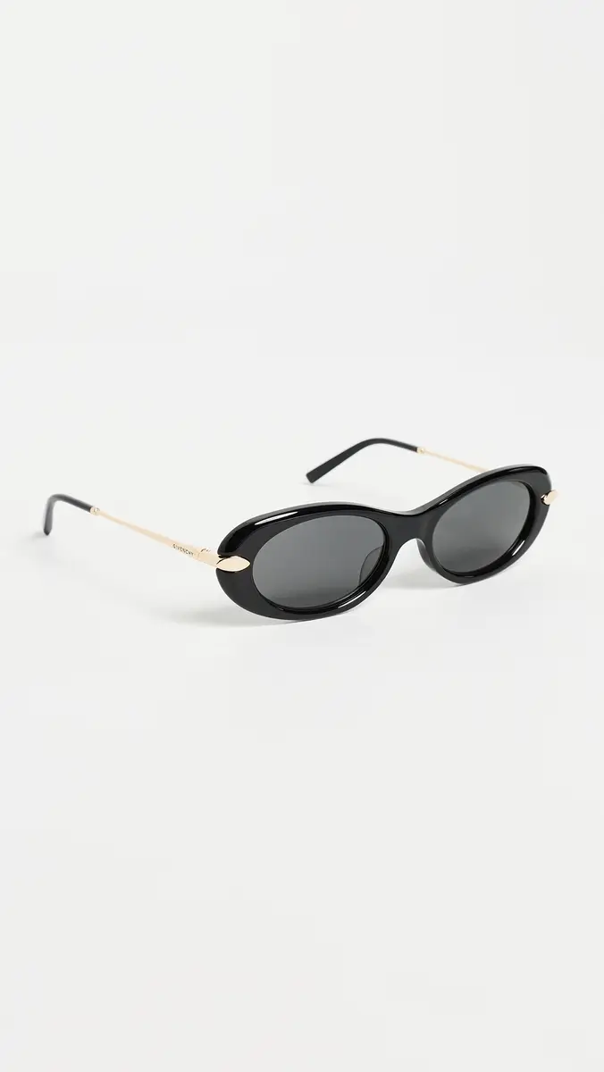 Givenchy Bold Oval Sunglasses Shiny Black / Smoke | Thumbnail 4 Givenchy Bold Oval Sunglasses Shiny Black / Smoke | Thumbnail 4