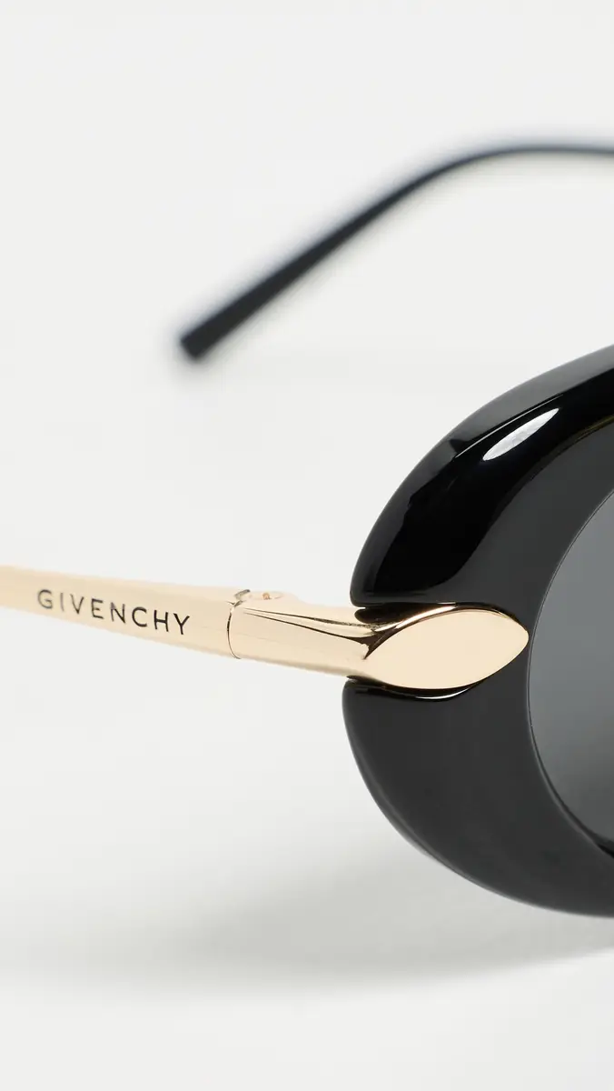 Givenchy Bold Oval Sunglasses Shiny Black / Smoke | Thumbnail 5 Givenchy Bold Oval Sunglasses Shiny Black / Smoke | Thumbnail 5