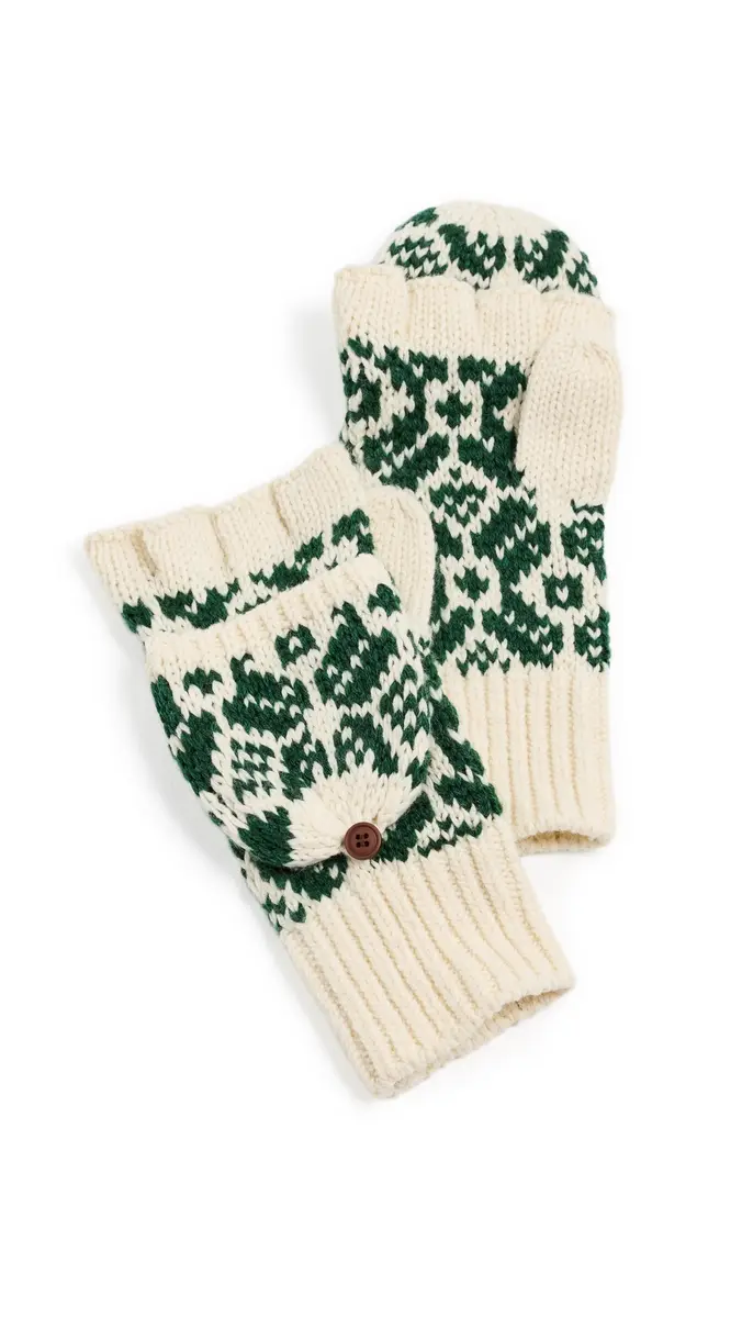 Faherty Diamond Fair Isle Pop Top Mittens | Thumbnail 5 Faherty Diamond Fair Isle Pop Top Mittens | Thumbnail 5