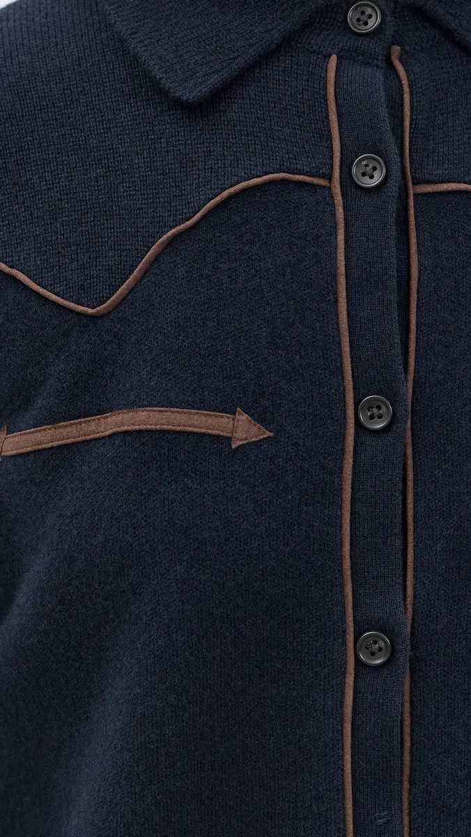 Guest In Residence Cropped Western Cashmere Button Down Shirt | Thumbnail 6 Guest In Residence Cropped Western Cashmere Button Down Shirt | Thumbnail 6