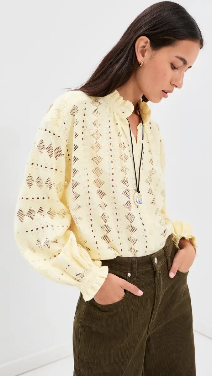 ALIX OF BOHEMIA Poet Savanna Lattice Blouse | Thumbnail 2 ALIX OF BOHEMIA Poet Savanna Lattice Blouse | Thumbnail 2