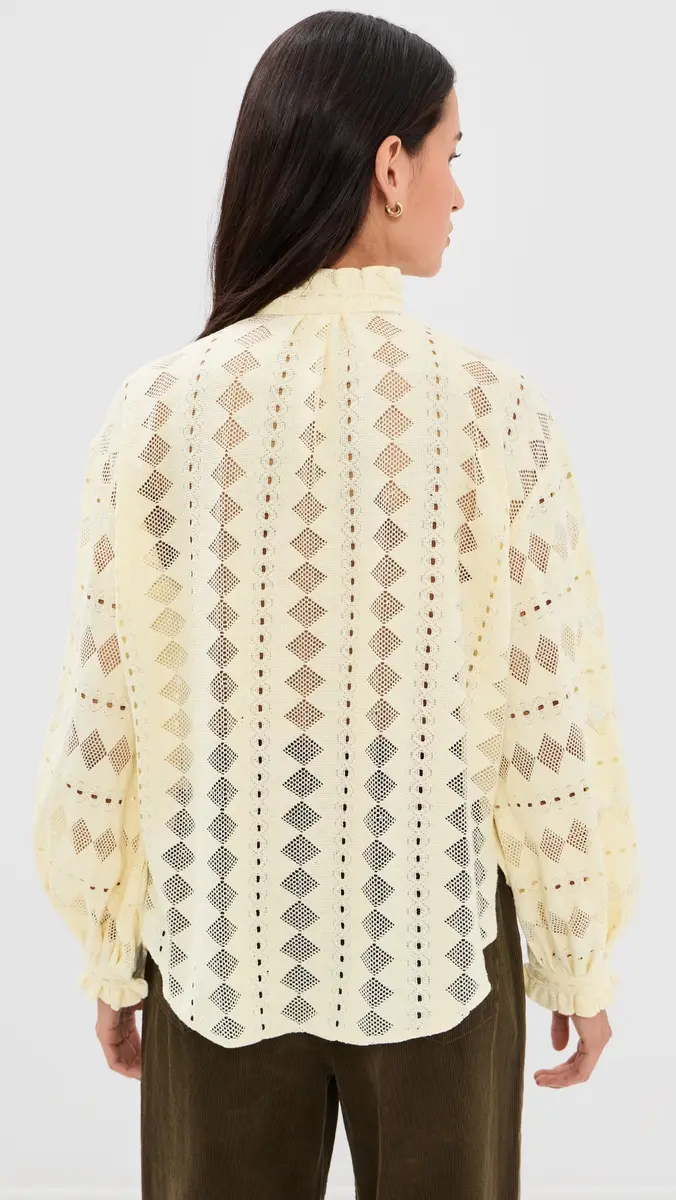 ALIX OF BOHEMIA Poet Savanna Lattice Blouse | Thumbnail 3 ALIX OF BOHEMIA Poet Savanna Lattice Blouse | Thumbnail 3